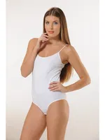 Pamuk İnce Askılı Çıtçıtlı Beyaz Body Hmd 3001 Beyaz detay görünüm
