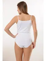 Pamuk İnce Askılı Çıtçıtlı Beyaz Body Hmd 3001 Beyaz görsel 4