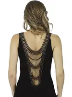 Siyah Likralı Lez Dantelli Atlet HMD 2455 Siyah