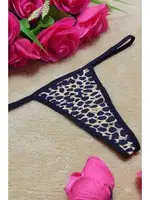 Leopar Desen Fantazi Tanga Bella Notte 18002 Siyah