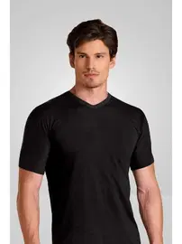 Berrak Berrak 1006 Erkek Siyah V Yaka