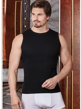 Berrak Erkek Ribana Siyah Kolsuz Atlet Berrak 1013