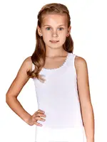 Geniş Askılı Kız Çocuk Ribana Atlet Berrak 2506 Beyaz