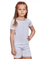 Kısa Kollu Kız Çocuk Fanila Berrak 2508 Beyaz detay görünüm