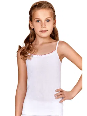 Berrak İp Askılı Fırfırlı Kız Çocuk Ribana Atlet Berrak 2509 - Alternatif Görünüm