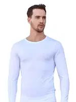 Berrak Erkek Uzun Kol Bisiklet Yaka 1025 Beyaz detay görünüm