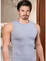 Berrak Likralı Süprem Kolsuz Bisiklet Yaka Atlet 1026 Gri