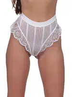 Beyaz Kadın Çizgili Külot Veronica Sistina K1010 Beyaz