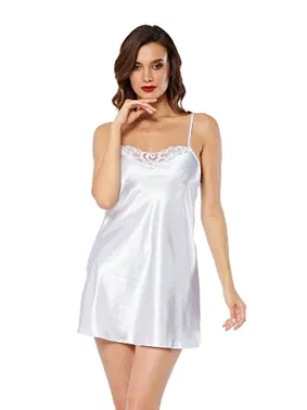 Sistina Beyaz Saten Gecelik Sistina M-267 - Alternatif Görünüm