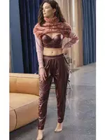 Bolero, Büstiyer ve Pantolon Takım Anıl 9761 Gül Kurusu görsel 4