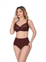 Destekli Toparlayıcı Balenli Sütyen C CUP Emay 183 Bordo görsel 4