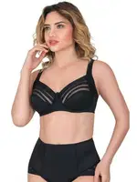 Destekli Toparlayıcı Balenli Sütyen C CUP Emay 183 Siyah