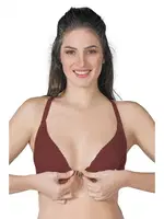 Önden Açılır Balenli Sporcu Sütyen C Cup Emay 187 C Bordo