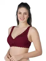 Pedli Dantelli Telli Toparlayıcı Sütyen C Cup Emay 188 C Bordo görsel 5