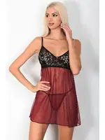 Bordo Gecelik Takımı Phevos 011-003610 Bordo detay görünüm