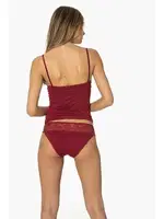 Bralet Penye Atlet Külot Kaşkorse Set Pierre Cardin 375 Bordo farklı açı