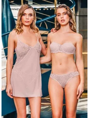 Büşra 3'lü Bayan Sütyen Takım Gecelik Büşra 1092 - Alternatif Görünüm