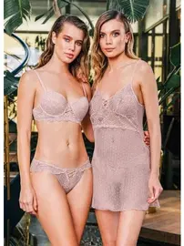 Büşra Büşra 1200 3'lü Kadın Gecelik Sütyen Takım