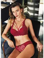 Bralet Askılı Balenli Destekli Sütyen Takım Büşra 230 Bordo