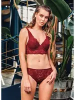 Balenli Kadın Sütyen Takım Desteksiz Büşra 313 Bordo