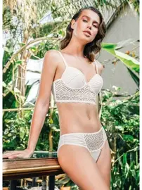 Büşra Büşra 326 Dantelli Balenli Destekli Bayan Sütyen Takım