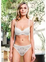 Kadın Dantelli Destekli Sütyen Takım Büşra 402 Ekru