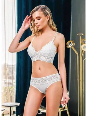 Büşra Dantelli Desteksiz Bayan Sütyen Takım Büşra 503 - Alternatif Görünüm