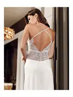 Büyük Beden 6Lı Güpürlü Penye Gelin Çeyiz Seti Perin 130 Ekru farklı açı