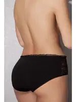 Büyük Beden Modal Dantelli Slip Doreanse 7132P Siyah detay görünüm