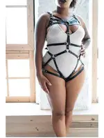 Büyük Beden Fantezi Harness MissisX 2063 Siyah detay görünüm