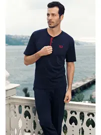 Perin Capsella Erkek 3Lü Pijama Takımı Damat Çeyiz Seti Perin 1003