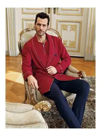 Perin Capsella Erkek 5Li Pijama Robdöşambır Damat Çeyiz Seti Perin 1090