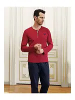 Capsella Erkek 5Li Pijama Robdöşambır Damat Çeyiz Seti Perin 1090 Bordo detay görünüm