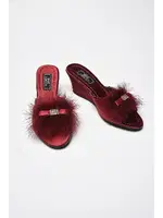 Çeyiz Terliği Yüksek Feta - G&c Collection 170 Kırmızı detay görünüm