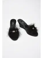 Çeyiz Terliği Yüksek Feta - G&c Collection 170 Siyah farklı açı