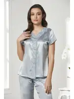 Çeyizlik Saten Takım Altılı Pierre Cardin 6010 Mavi görsel 13