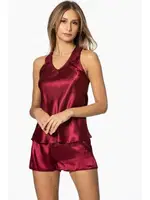 Çeyizlik Saten Takım Altılı Pierre Cardin 6010 Bordo görsel 4