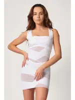 Damalı Elbise Emay 2934 Beyaz farklı açı