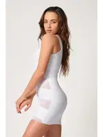 Damalı Elbise Emay 2934 Beyaz görsel 4