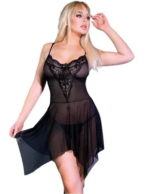 NightLight Dantel Detaylı Mini Fantezi Gecelik 3297