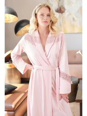 Akbeniz Dantel İşlemeli Lohusa Sabahlık Bone 5537  - Alternatif Görünüm