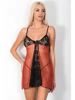 Dantel Trasnparan Gecelik Takım Phevos 011-003612 detay görünüm