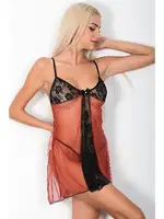 Dantel Trasnparan Gecelik Takım Phevos 011-003612 farklı açı