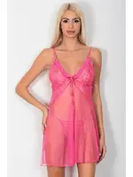 Dantelli 2li Gecelik Takımı Phevos 011-003502 Pembe