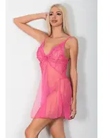 Dantelli 2li Gecelik Takımı Phevos 011-003502 Pembe görsel 6