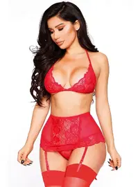 NightLight Dantelli Fantezi Jartiyer Sütyen Takım NightLight 3380