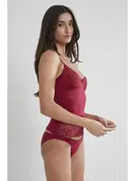 Dantelli Penye Atlet Külot Kaşkorse Set Pierre Cardin 325 Bordo görsel 6