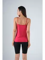 Önü Dantelli Bayan Atlet Defnem 5216 Bordo detay görünüm