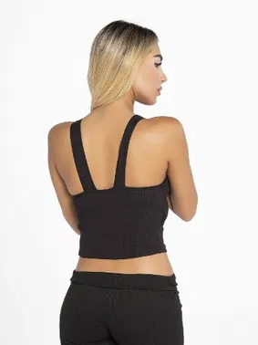 Defnem Kalın Askılı Pedli Kadın Crop Defnem 8101 - Alternatif Görünüm