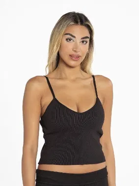 Defnem İnce Askılı Pedli Kadın Crop Defnem 8102